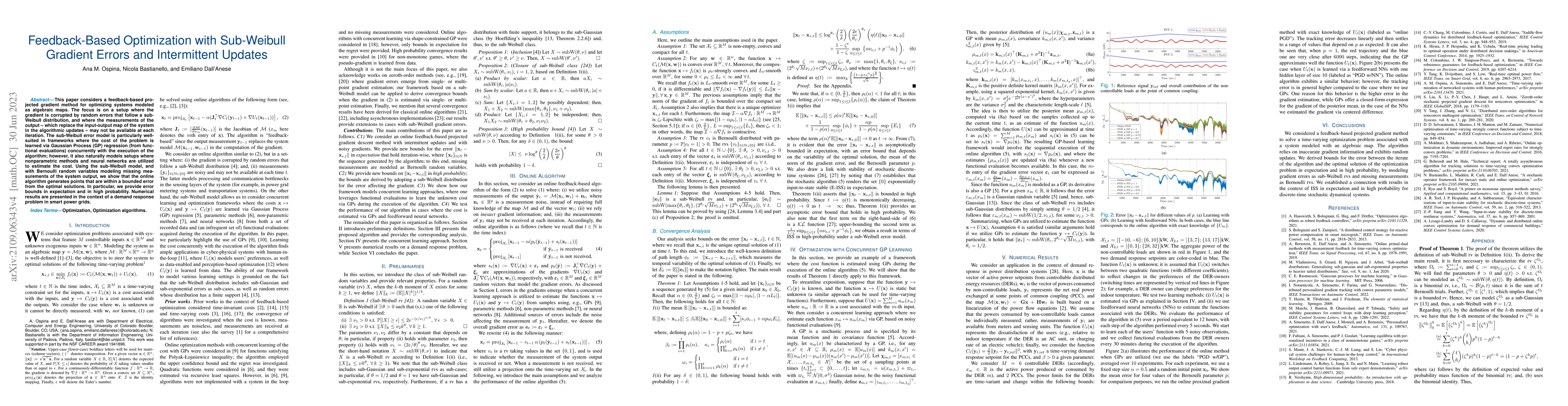 Thumbnail for Feedback-Based Optimization with Sub-Weibull Gradient Errors and
  Intermittent Updates