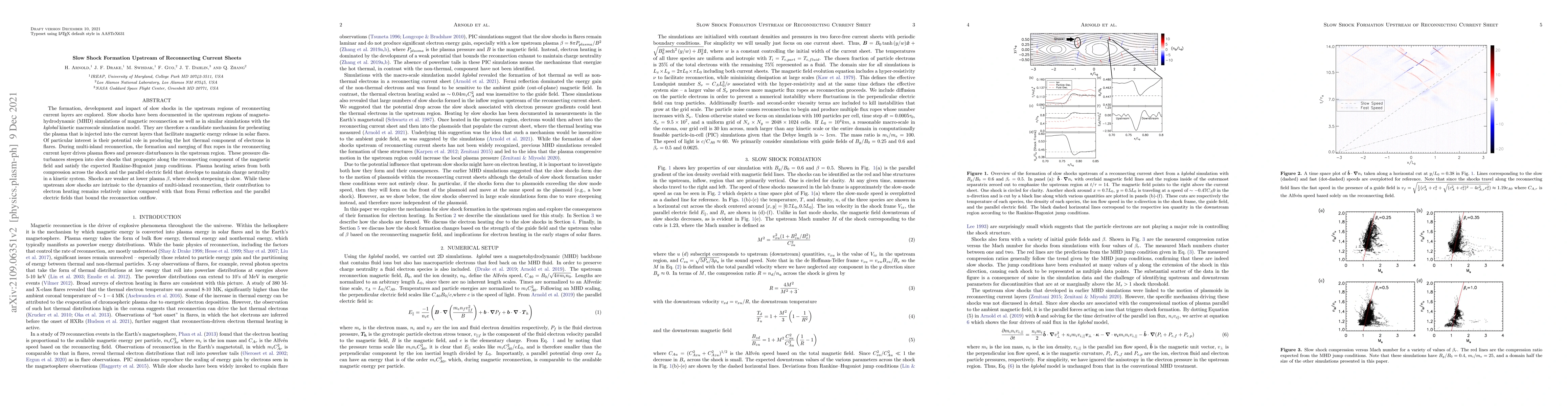Thumbnail for Slow Shock Formation Upstream of Reconnecting Current Sheets