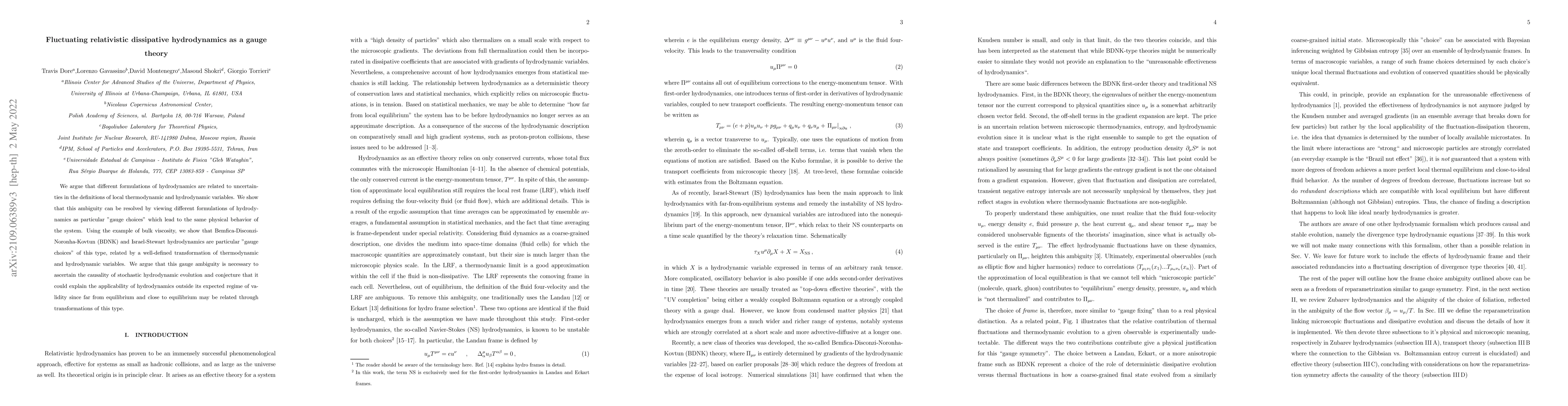 Thumbnail for Fluctuating relativistic dissipative hydrodynamics as a gauge theory