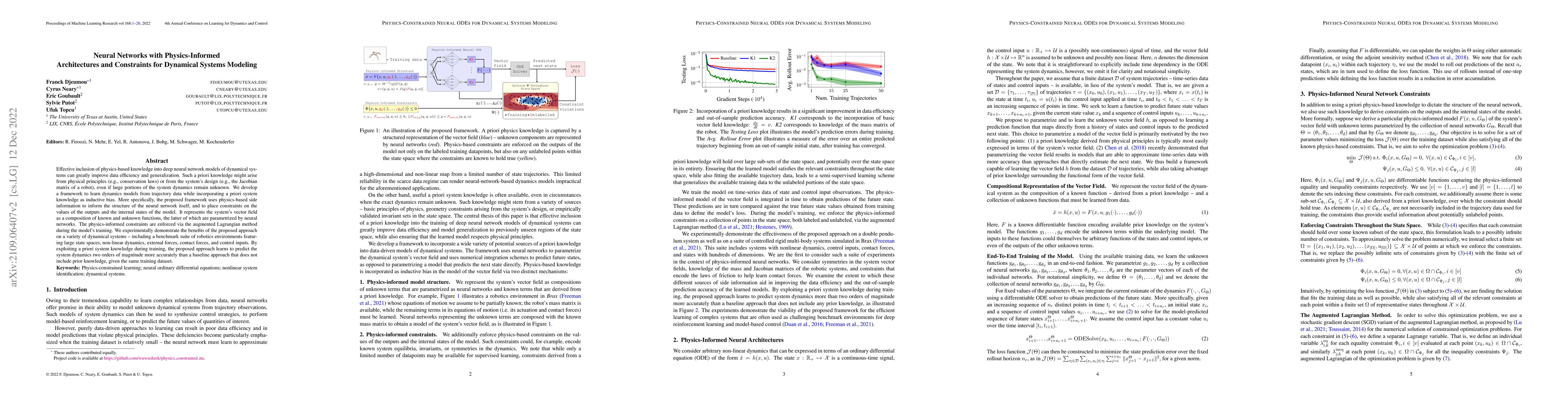 Thumbnail for Neural Networks with Physics-Informed Architectures and Constraints for
  Dynamical Systems Modeling