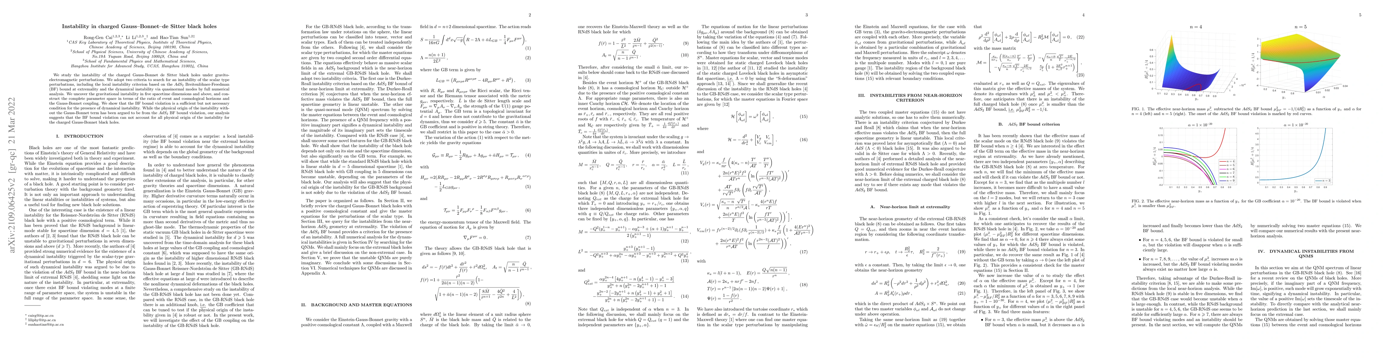 Thumbnail for Instability in charged Gauss-Bonnet-de Sitter black holes