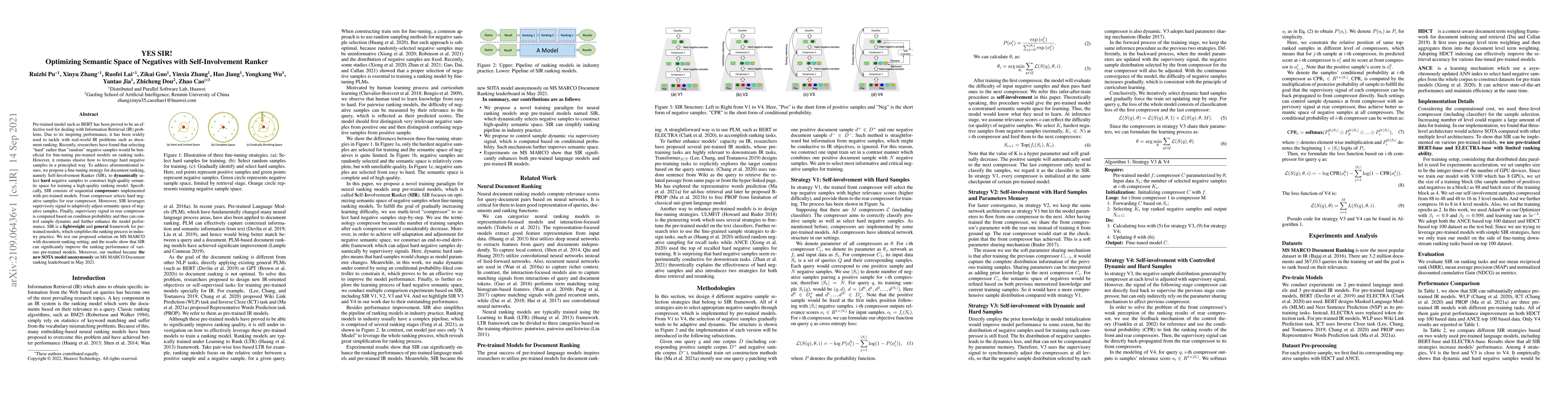 Thumbnail for YES SIR!Optimizing Semantic Space of Negatives with Self-Involvement
  Ranker