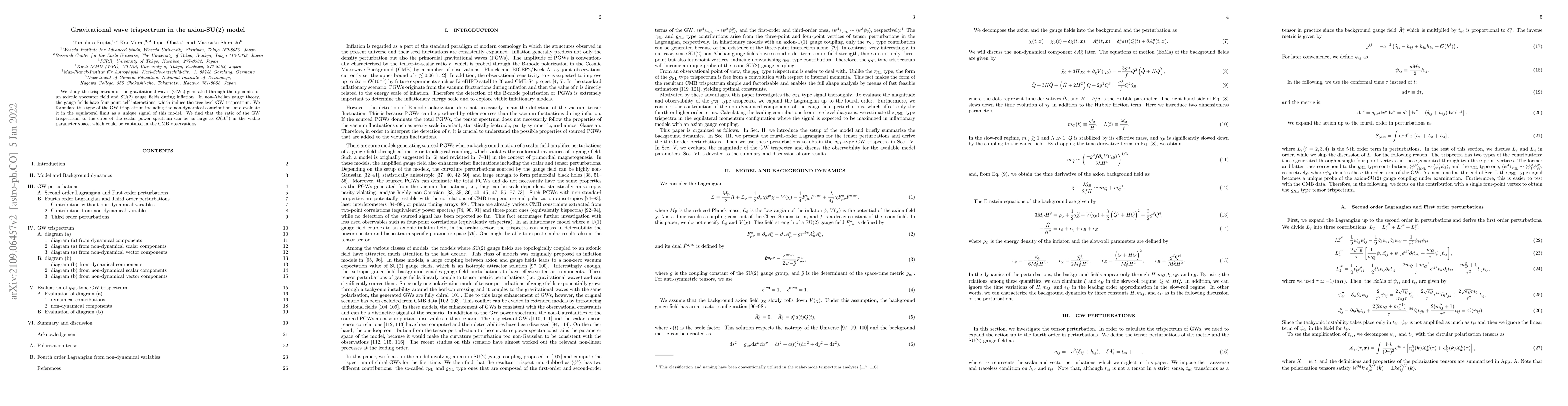 Thumbnail for Gravitational wave trispectrum in the axion-SU(2) model
