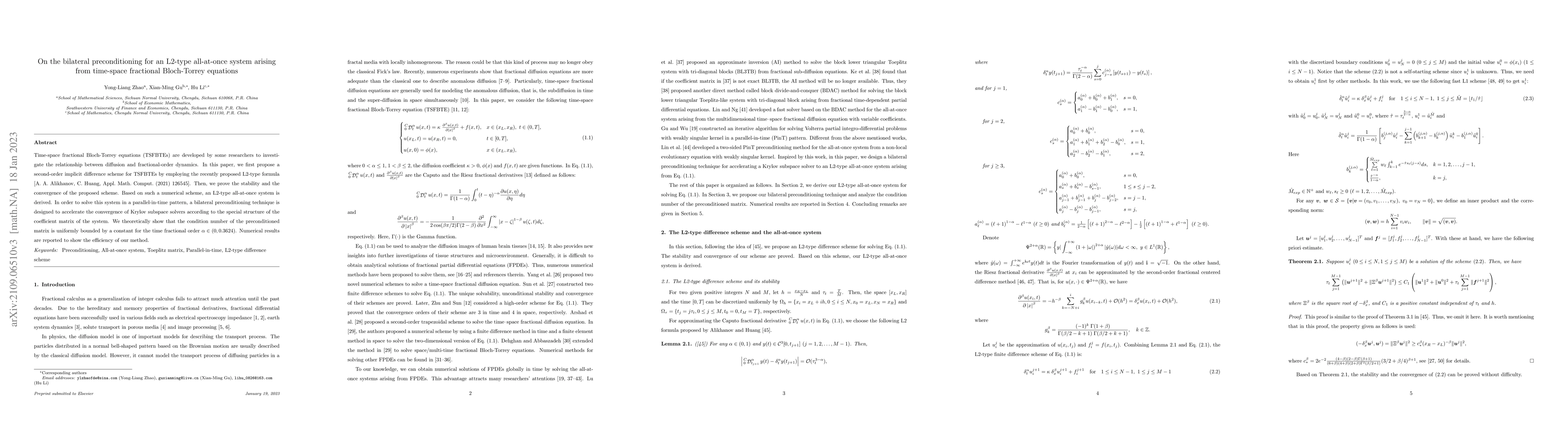 Thumbnail for On the bilateral preconditioning for an L2-type all-at-once system
  arising from time-space fractional Bloch-Torrey equations