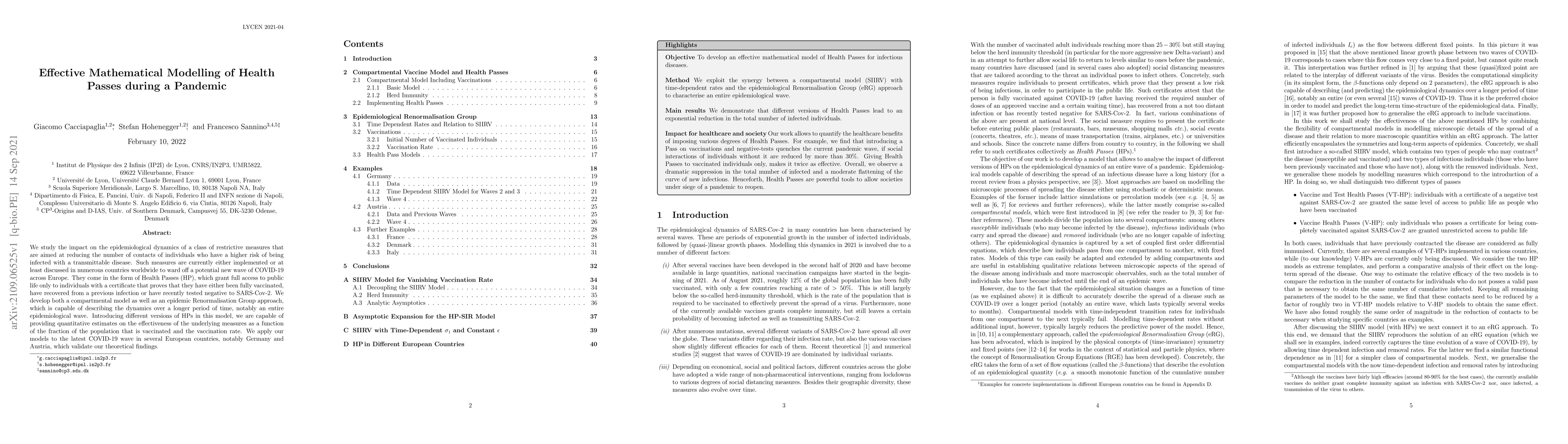 Thumbnail for Effective Mathematical Modelling of Health Passes during a Pandemic