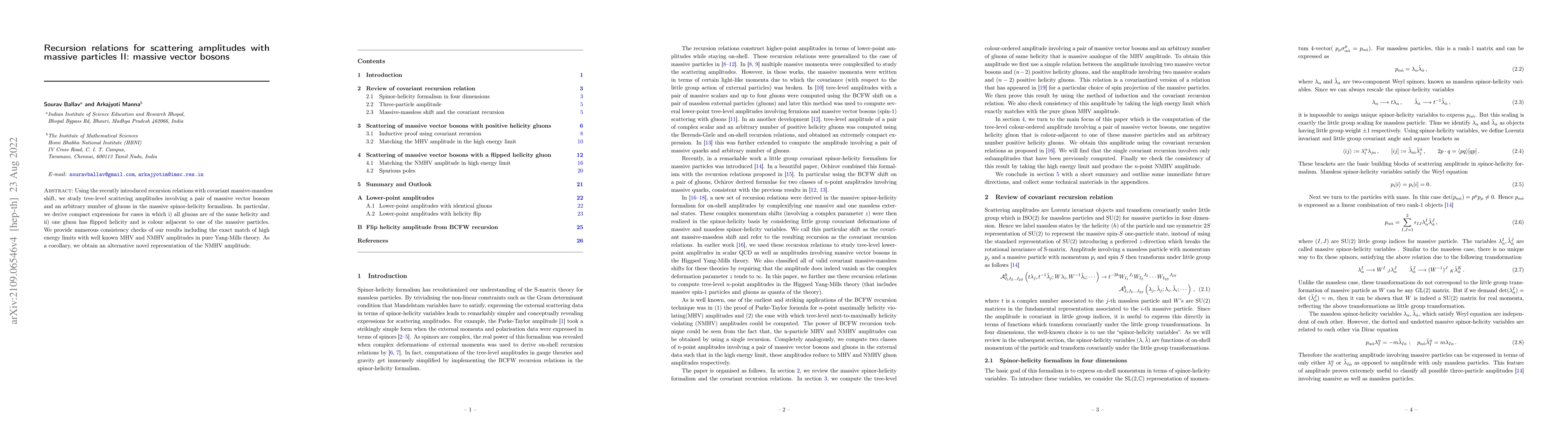 Thumbnail for Recursion relations for scattering amplitudes with massive particles II:
  massive vector bosons