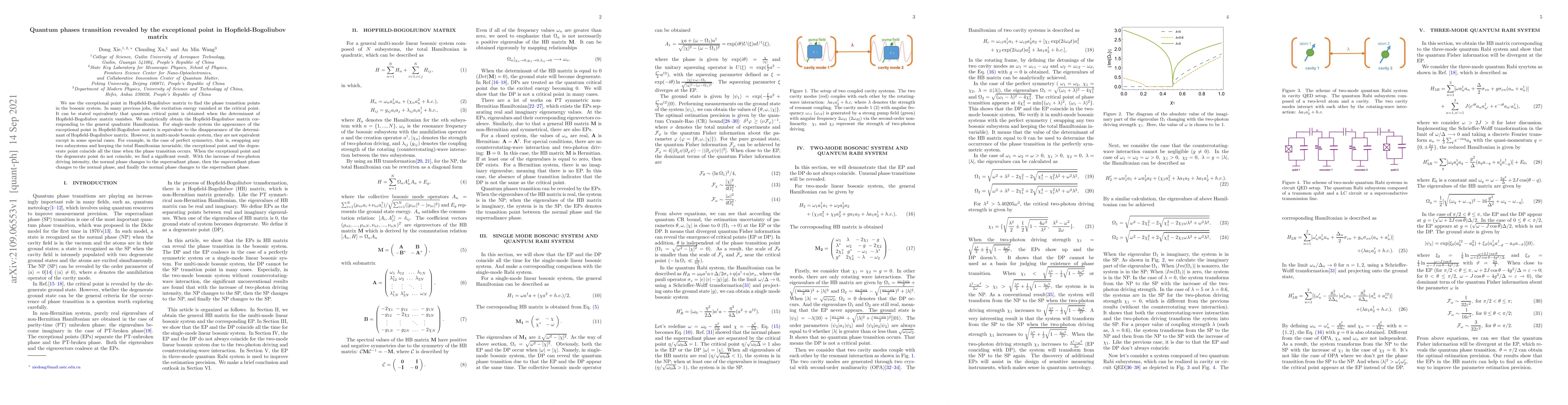 Thumbnail for Quantum phases transition revealed by the exceptional point in
  Hopfield-Bogoliubov matrix