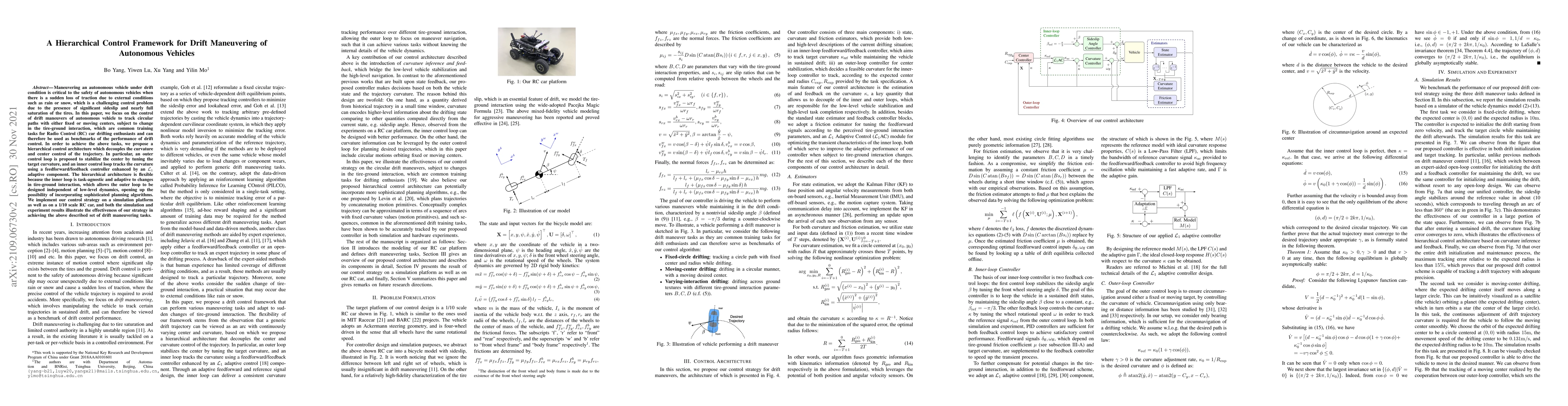 Thumbnail for A Hierarchical Control Framework for Drift Maneuvering of Autonomous
  Vehicles