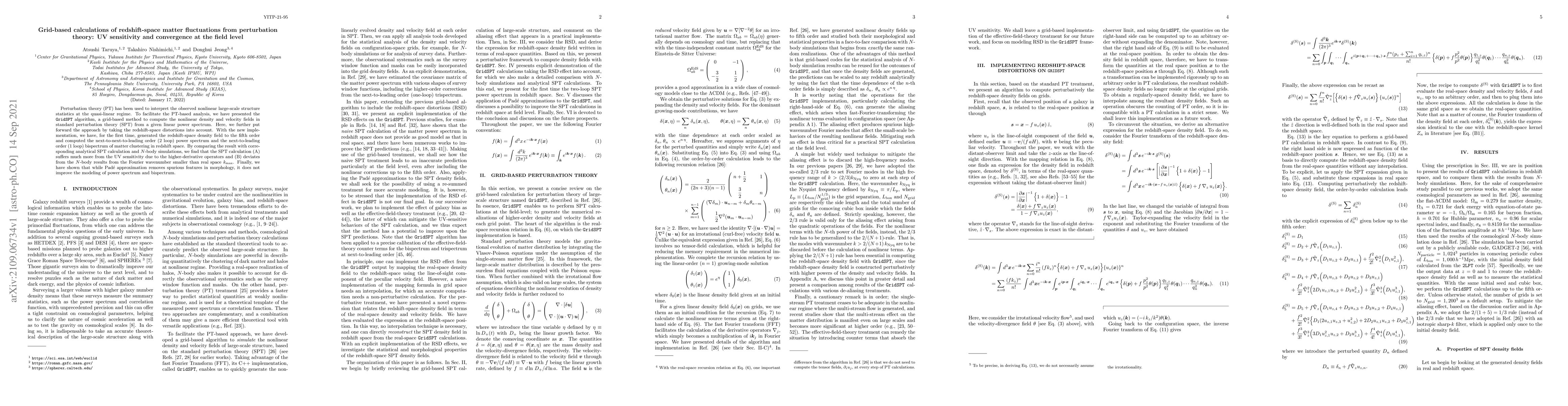 Thumbnail for Grid-based calculations of redshift-space matter fluctuations from
  perturbation theory: UV sensitivity and convergence at the field level