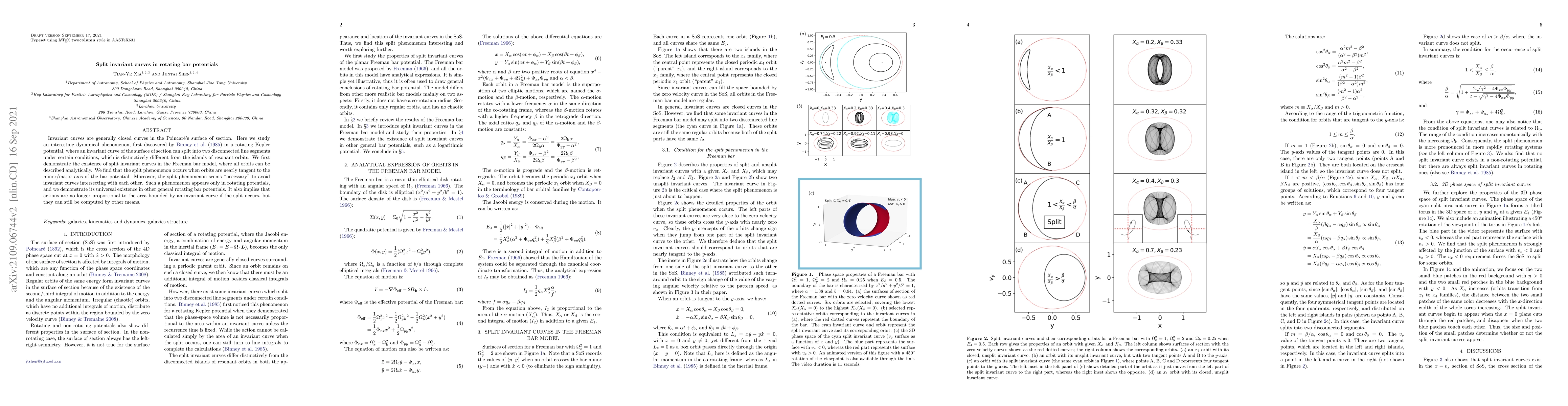 Thumbnail for Split invariant curves in rotating bar potentials