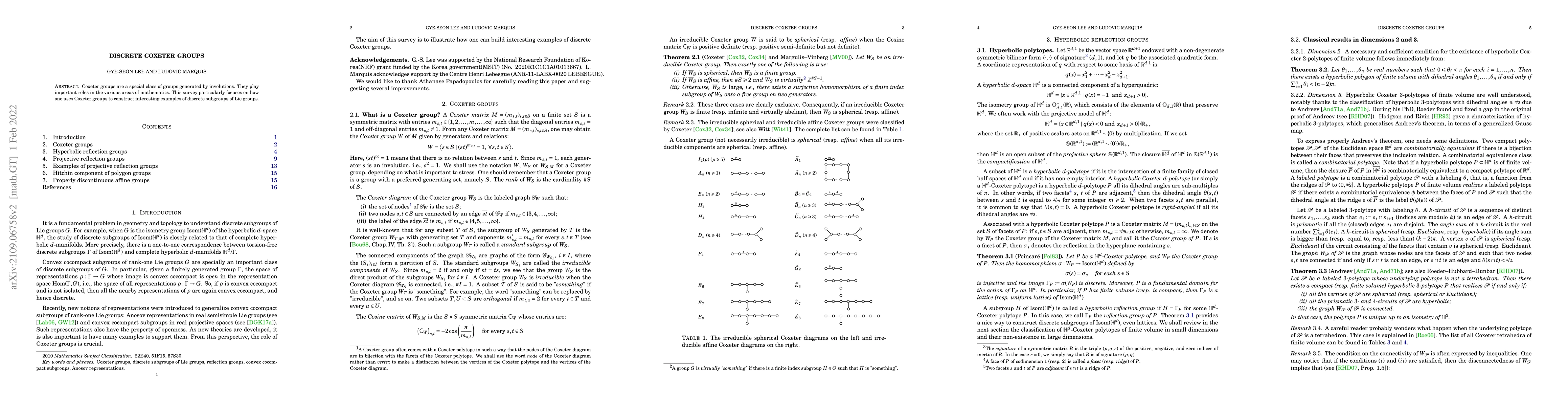 Thumbnail for Discrete Coxeter groups