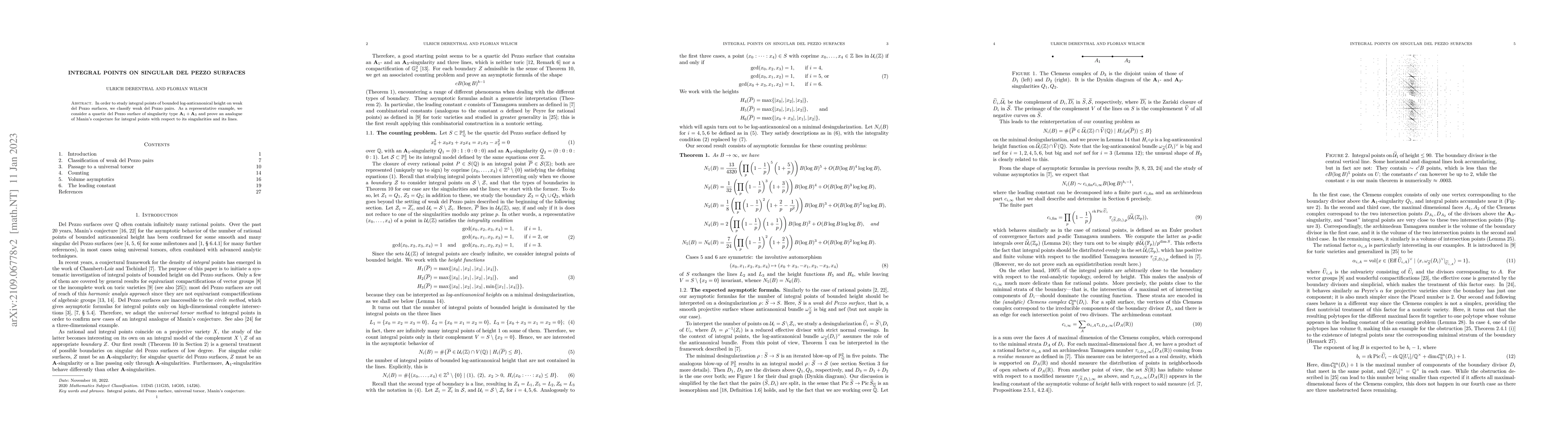 Thumbnail for Integral points on singular del Pezzo surfaces