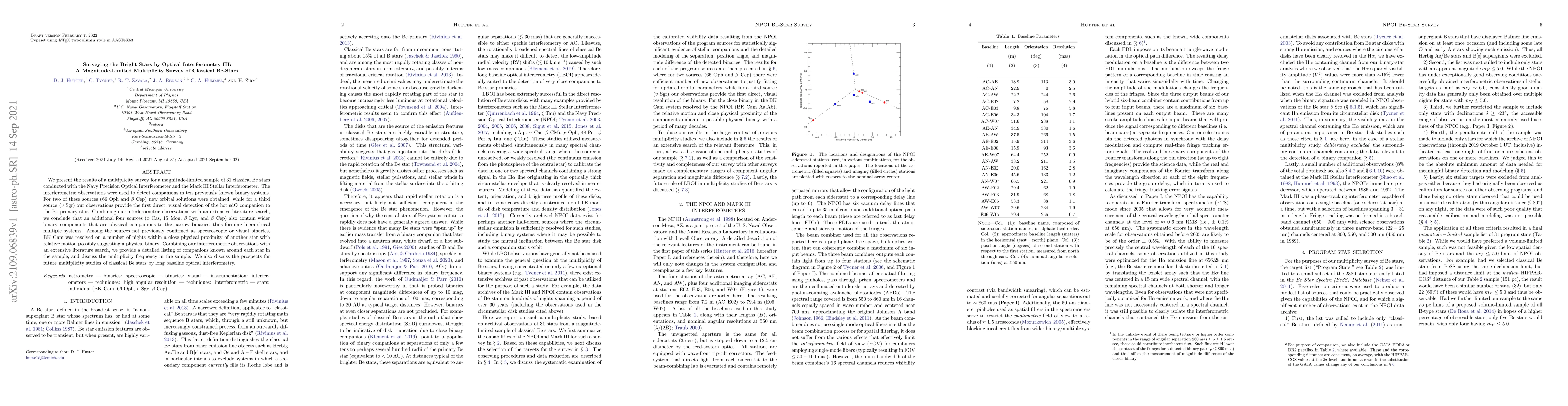 Thumbnail for Surveying the Bright Stars by Optical Interferometry III: A
  Magnitude-Limited Multiplicity Survey of Classical Be-Stars