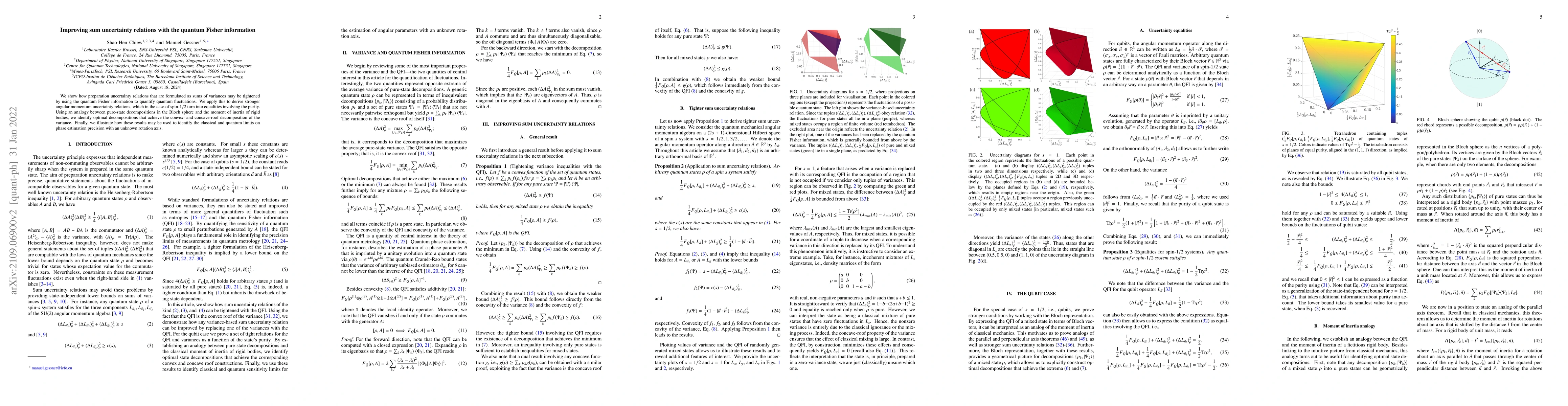 Thumbnail for Improving sum uncertainty relations with the quantum Fisher information