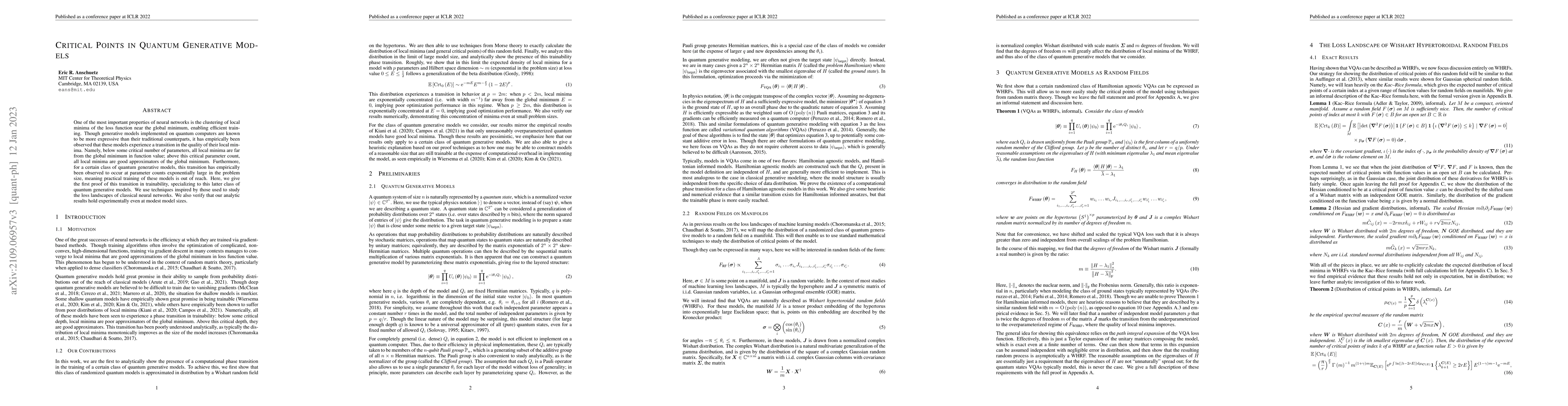 Thumbnail for Critical Points in Quantum Generative Models