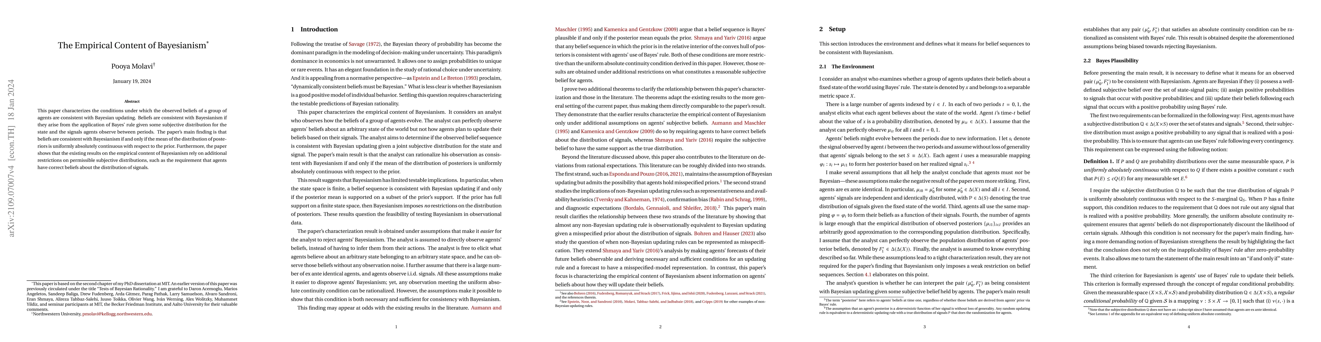 Thumbnail for The Empirical Content of Bayesianism