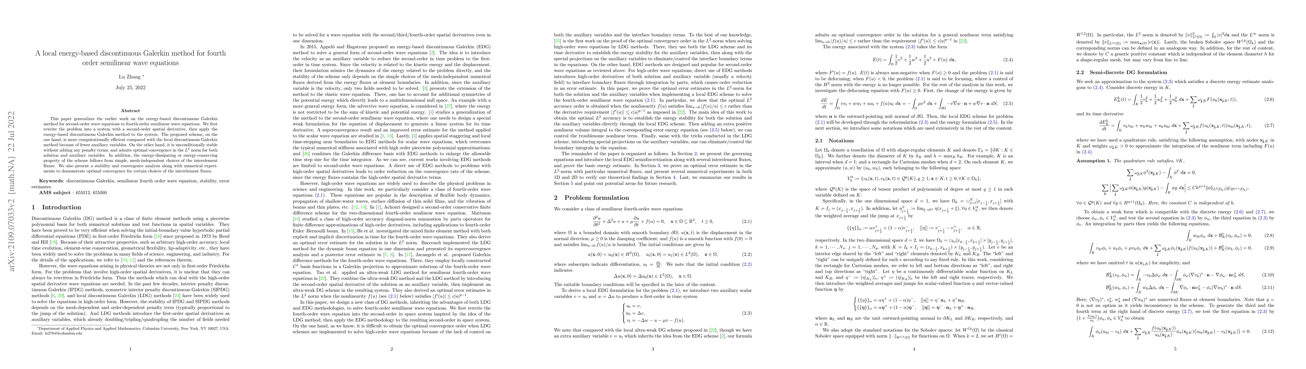 Thumbnail for A local energy-based discontinuous Galerkin method for fourth order
  semilinear wave equations