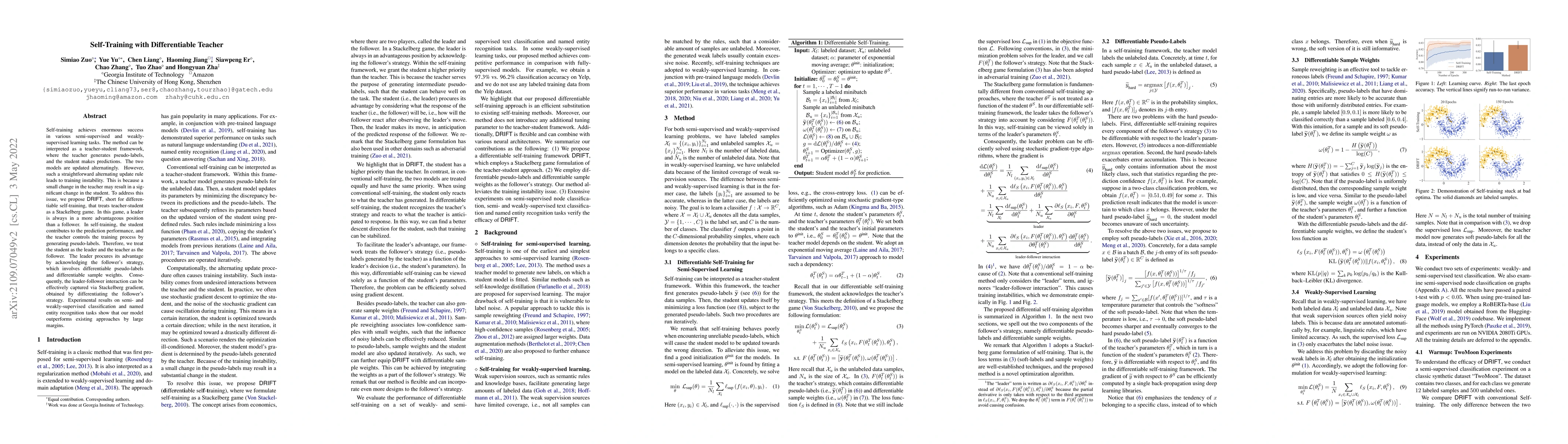 Thumbnail for Self-Training with Differentiable Teacher