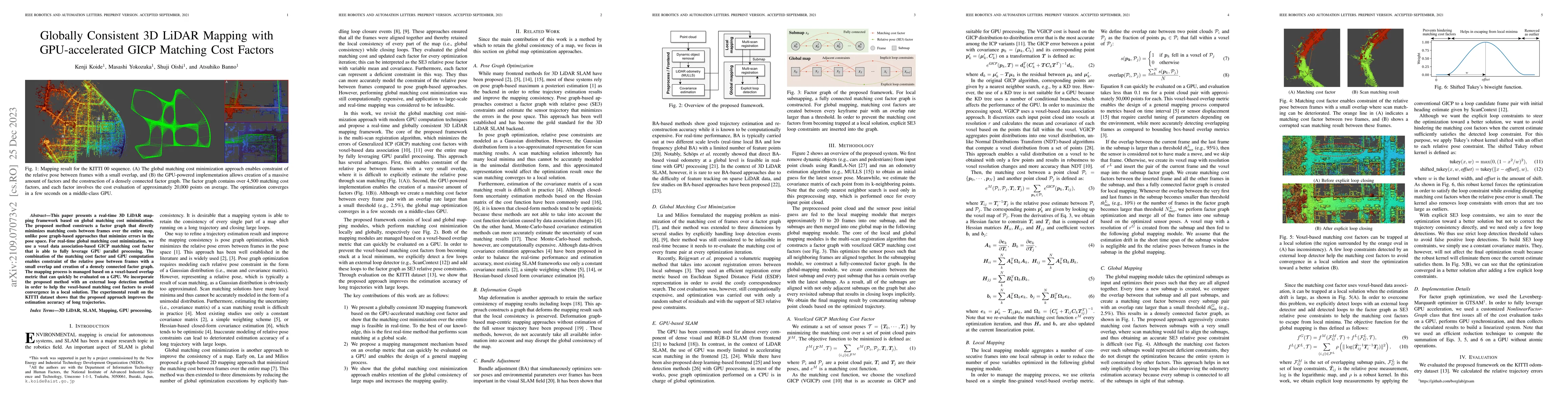 Thumbnail for Globally Consistent 3D LiDAR Mapping with GPU-accelerated GICP Matching
  Cost Factors