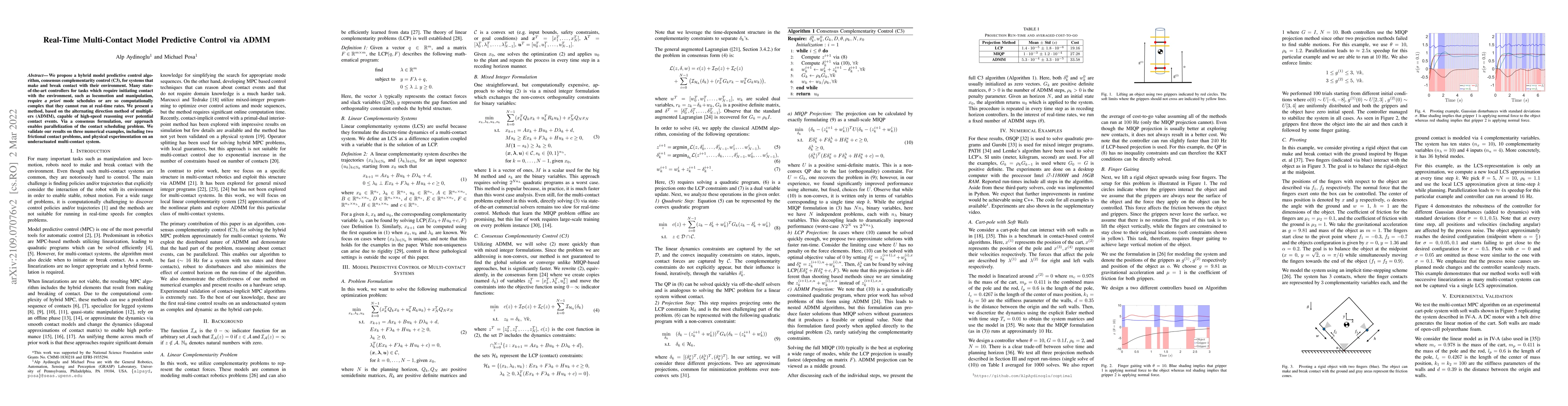 Thumbnail for Real-Time Multi-Contact Model Predictive Control via ADMM
