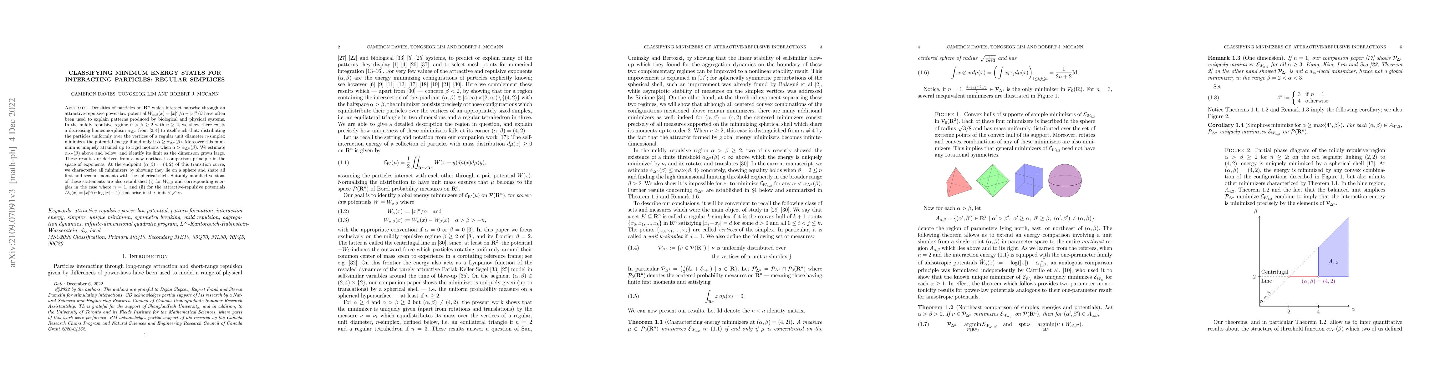 Thumbnail for Classifying minimum energy states for interacting particles: Regular
  simplices