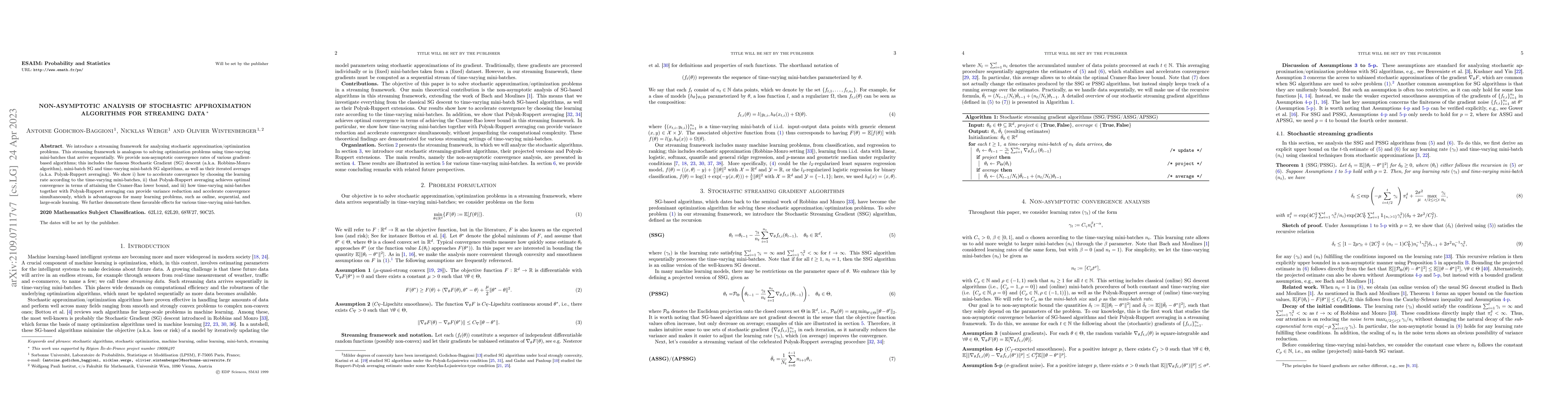 Thumbnail for Non-Asymptotic Analysis of Stochastic Approximation Algorithms for
  Streaming Data