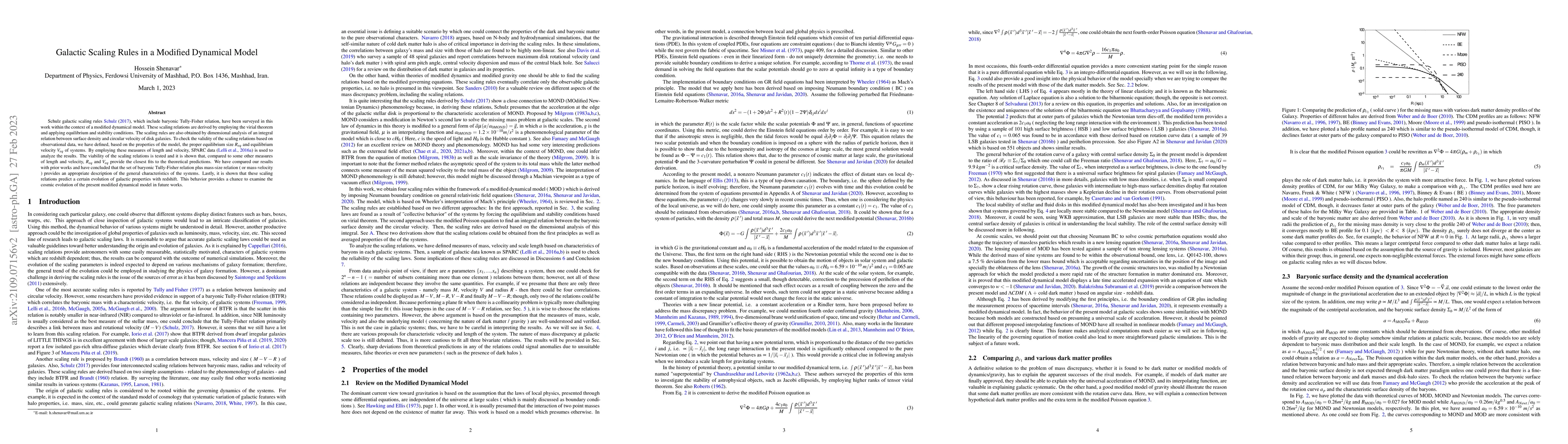Thumbnail for Galactic Scaling Rules in a Modified Dynamical Model
