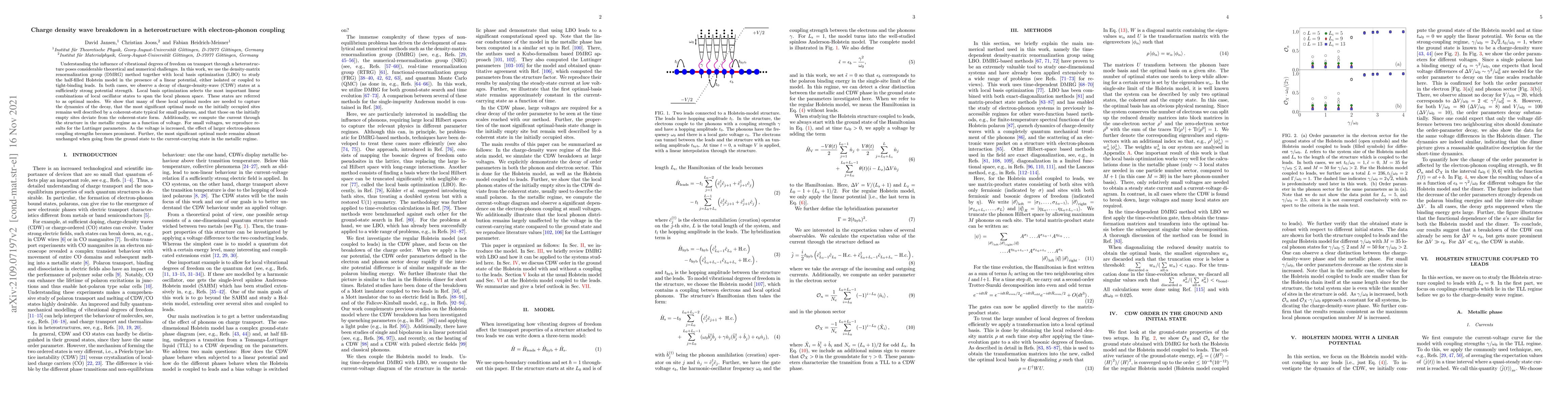 Thumbnail for Charge density wave breakdown in a heterostructure with electron-phonon
  coupling