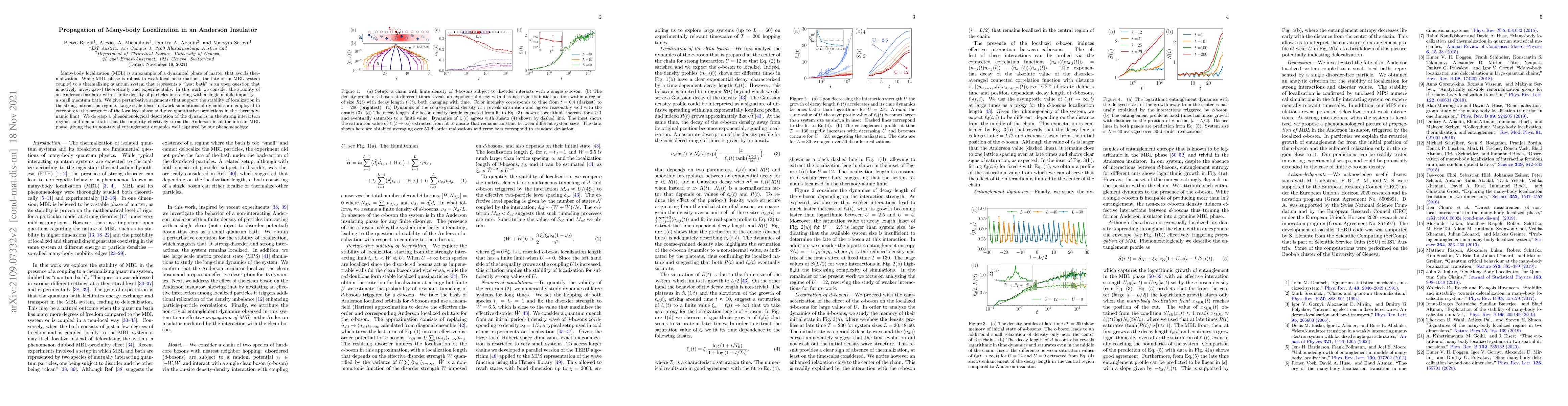 Thumbnail for Propagation of Many-body Localization in an Anderson Insulator