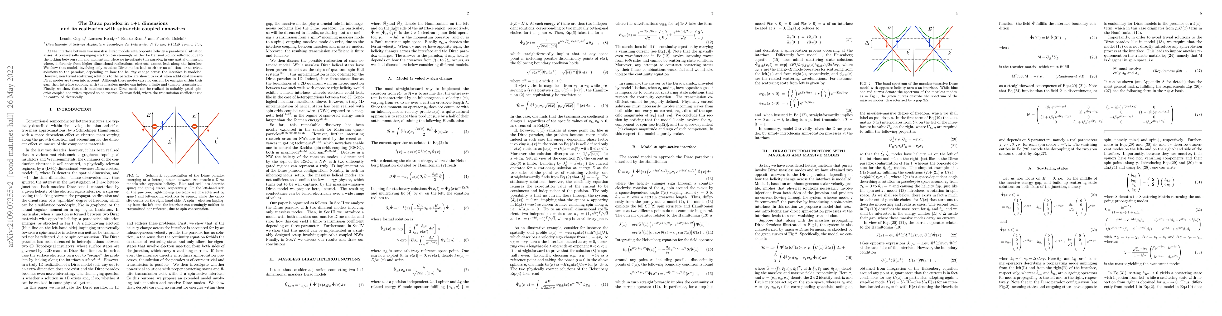 Thumbnail for The Dirac paradox in 1+1 dimensions and its realization with spin-orbit
  coupled nanowires