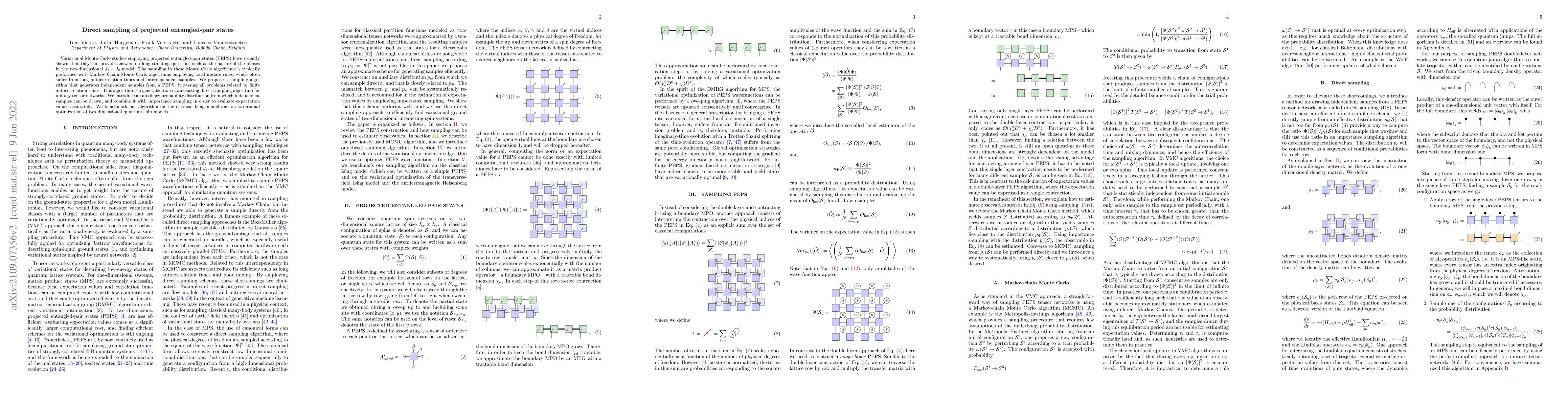 Thumbnail for Direct sampling of projected entangled-pair states