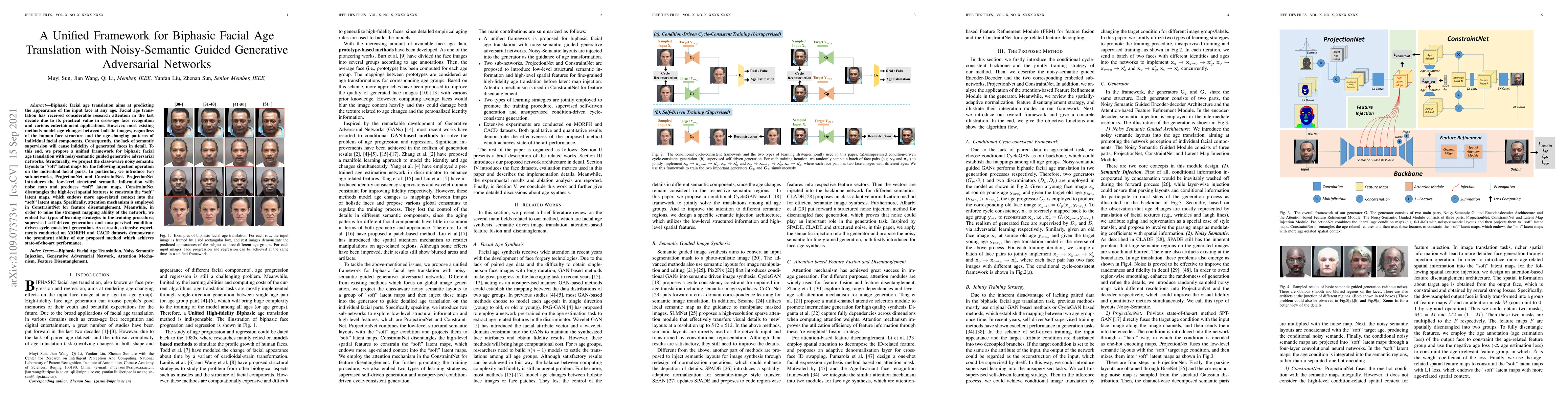 Thumbnail for A Unified Framework for Biphasic Facial Age Translation with
  Noisy-Semantic Guided Generative Adversarial Networks