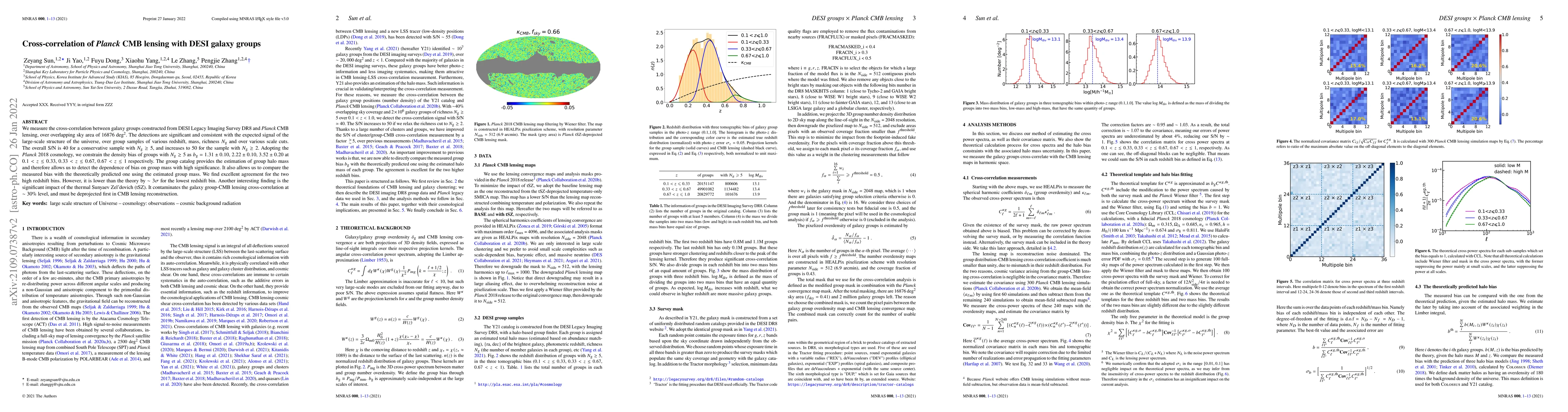 Thumbnail for Cross-correlation of Planck CMB lensing with DESI galaxy groups