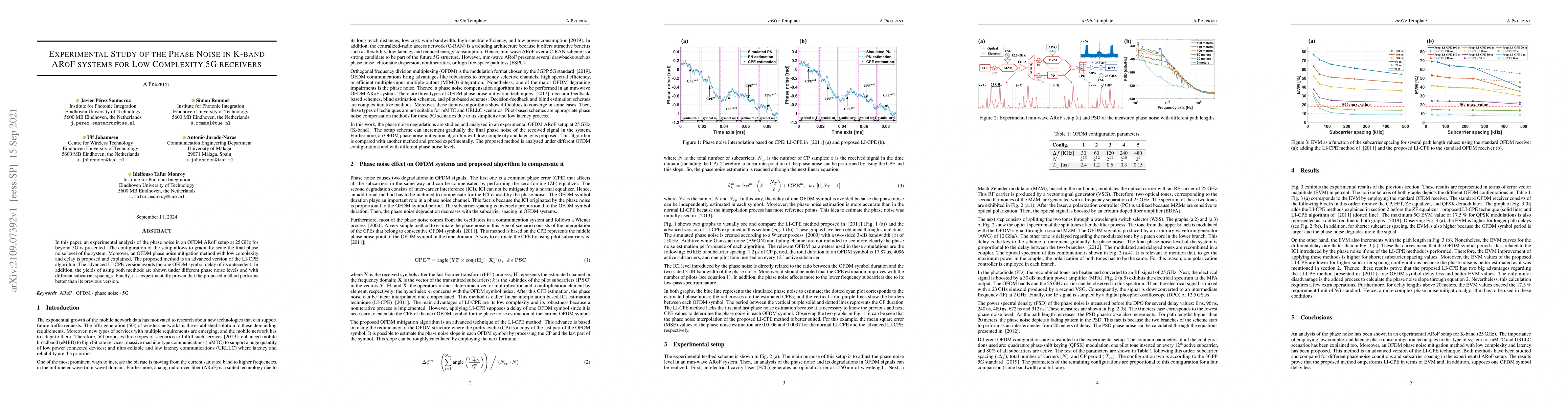 Thumbnail for Experimental Study of the Phase Noise in K-band ARoF systems for Low
  Complexity 5G receivers