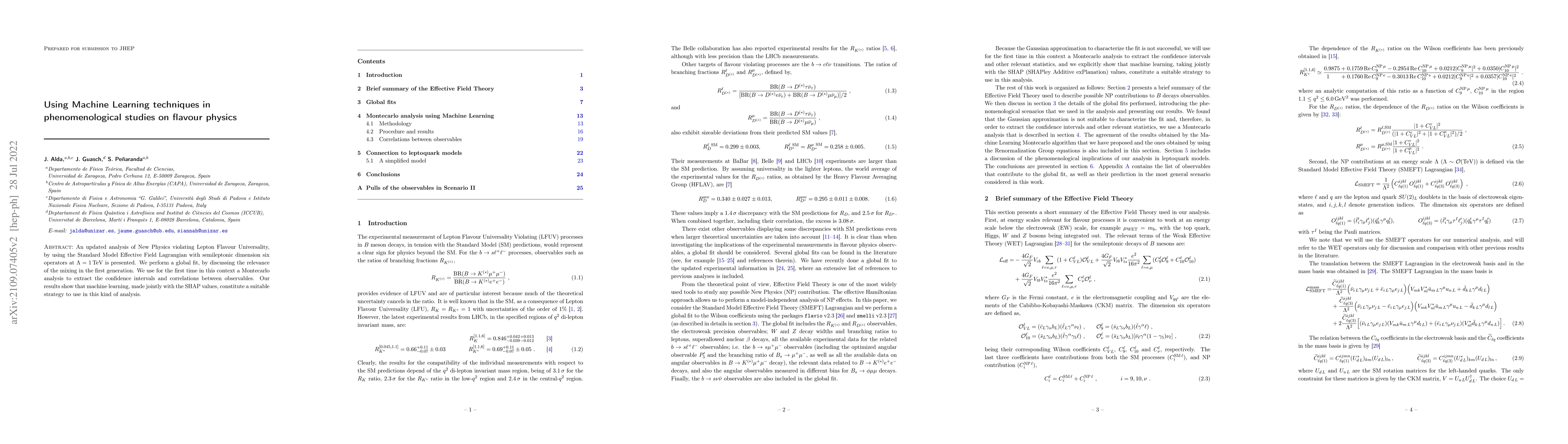 Thumbnail for Using Machine Learning techniques in phenomenological studies in flavour
  physics