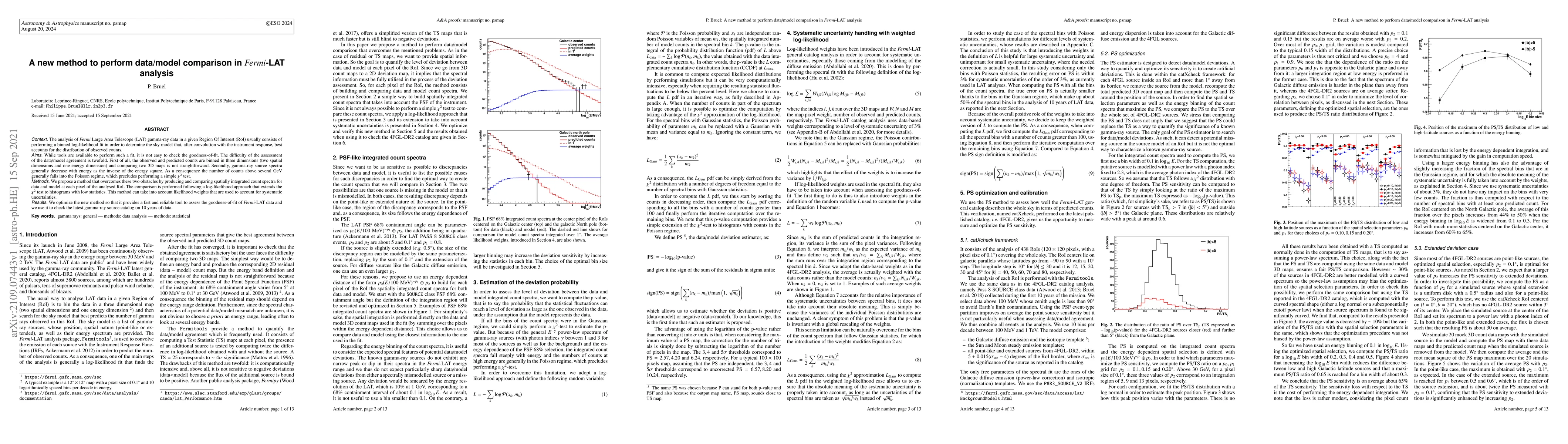 Thumbnail for A new method to perform data/model comparison in Fermi-LAT analysis