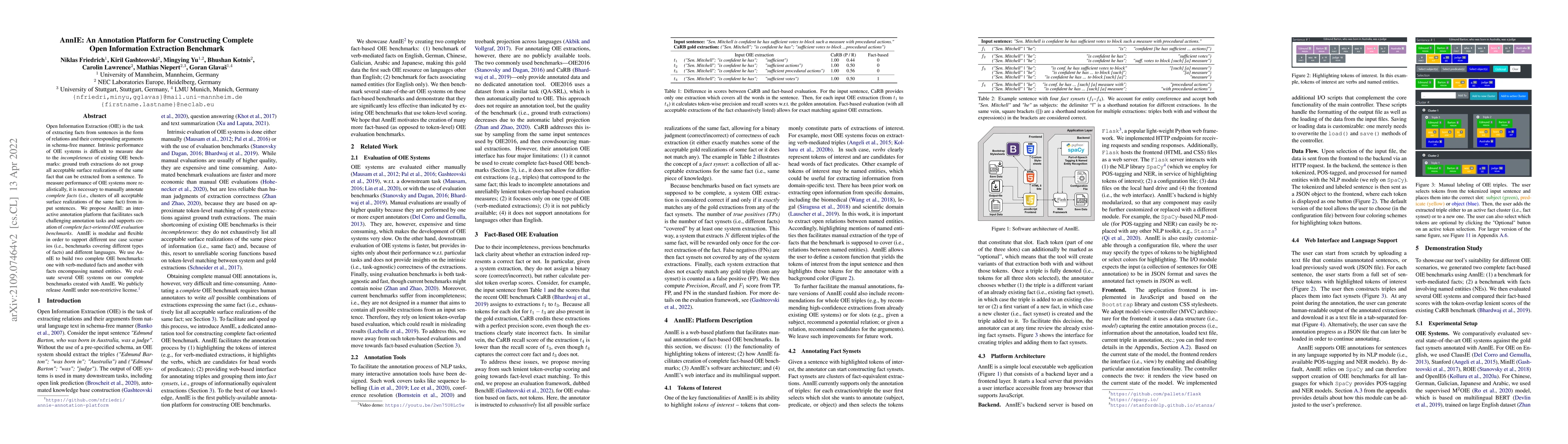 Thumbnail for AnnIE: An Annotation Platform for Constructing Complete Open Information
  Extraction Benchmark