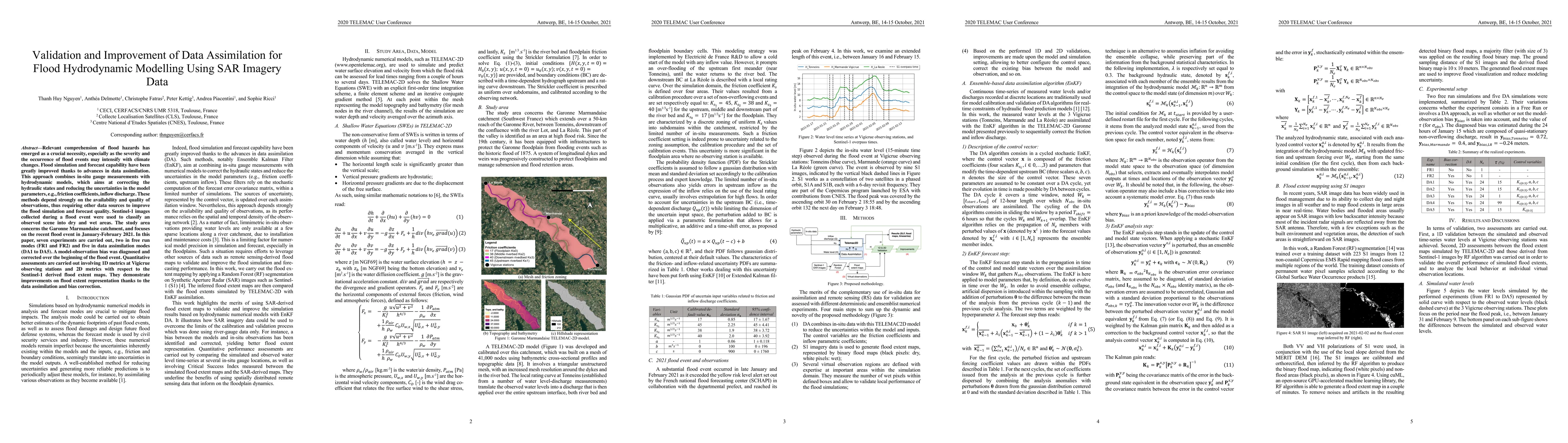 Thumbnail for Validation and Improvement of Data Assimilation for Flood Hydrodynamic
  Modelling Using SAR Imagery Data