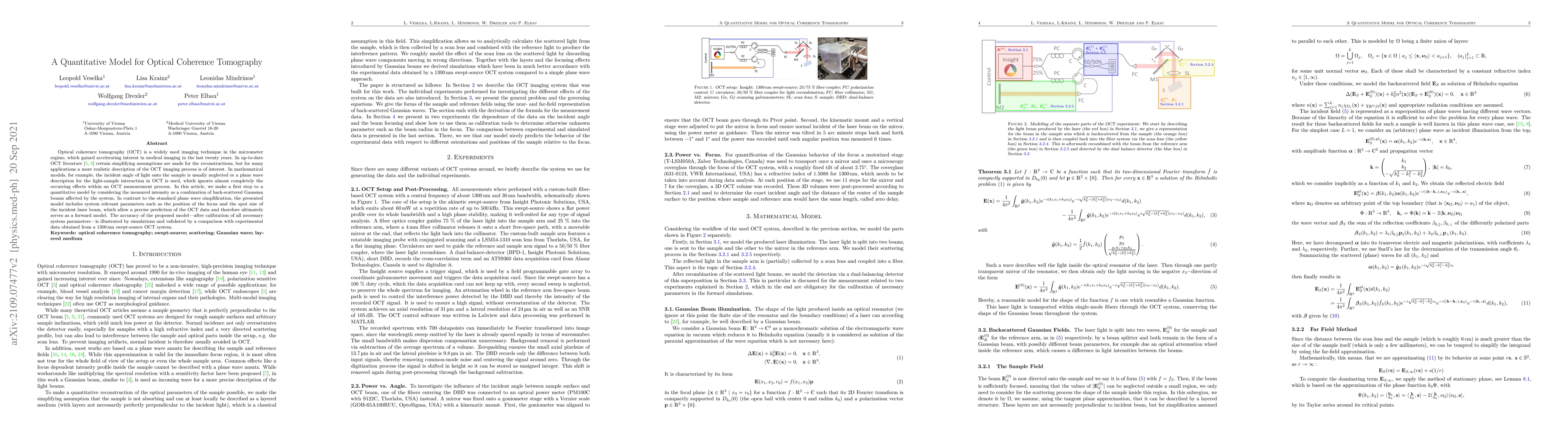 Thumbnail for A Quantitative Model for Optical Coherence Tomography