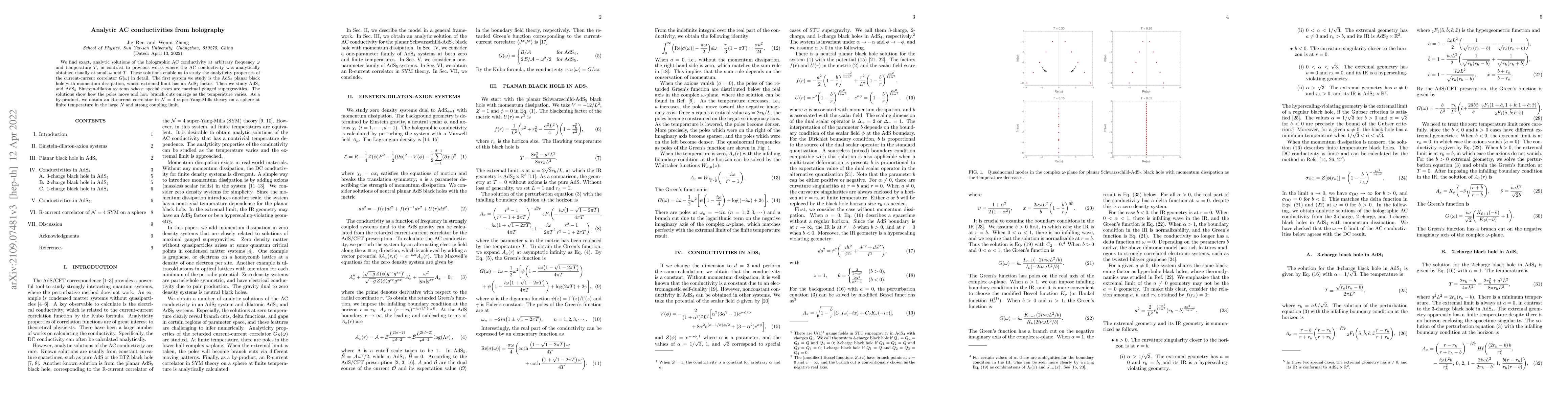 Thumbnail for Analytic AC conductivities from holography