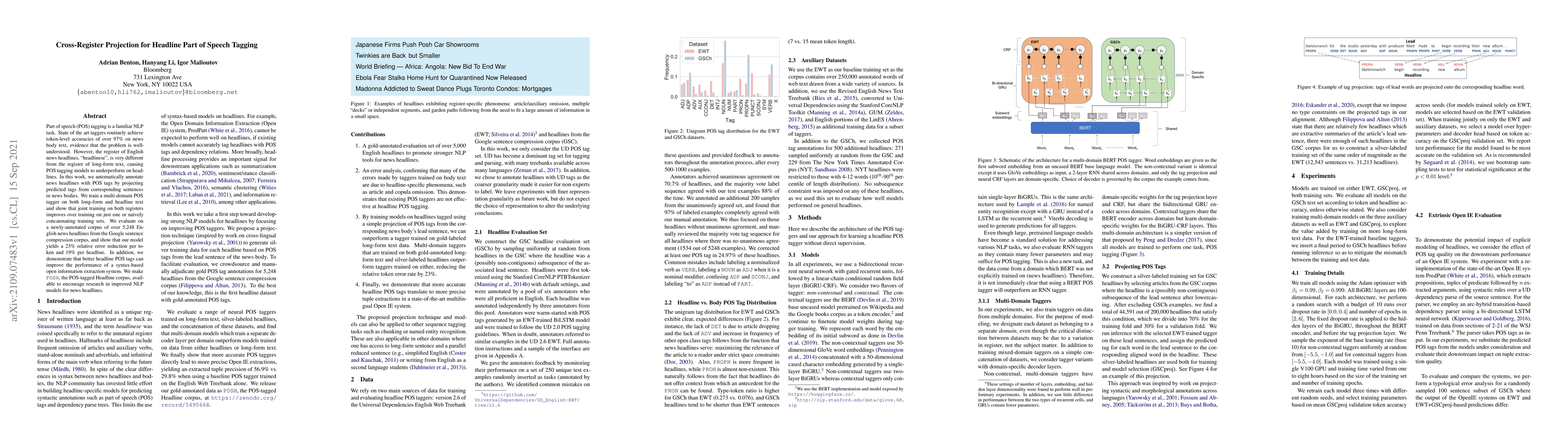 Thumbnail for Cross-Register Projection for Headline Part of Speech Tagging