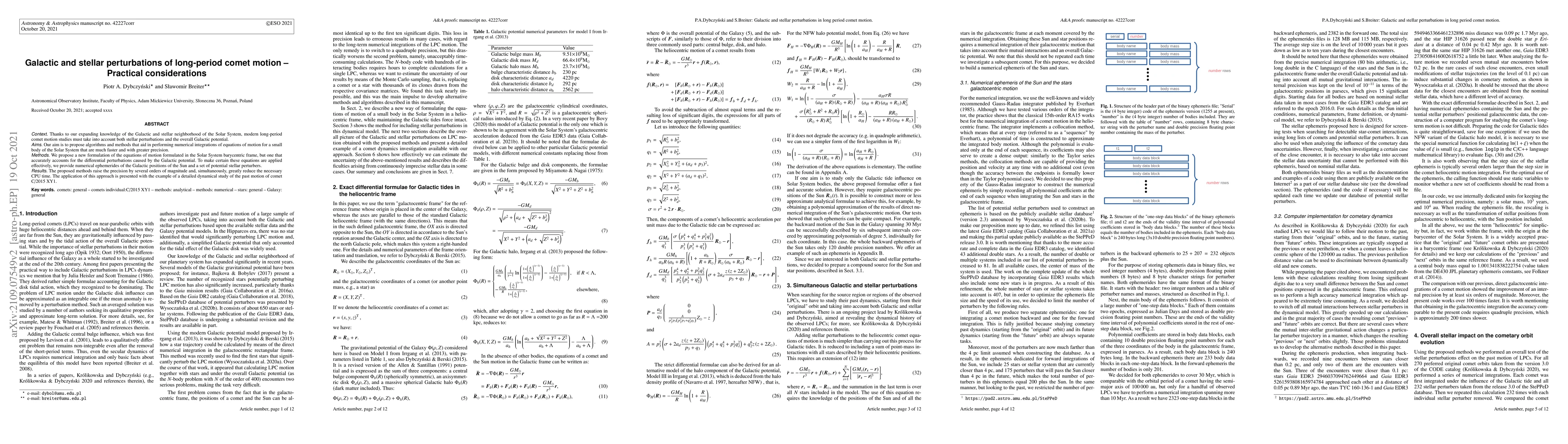 Thumbnail for Galactic and stellar perturbations of long period comet motion --
  Practical considerations