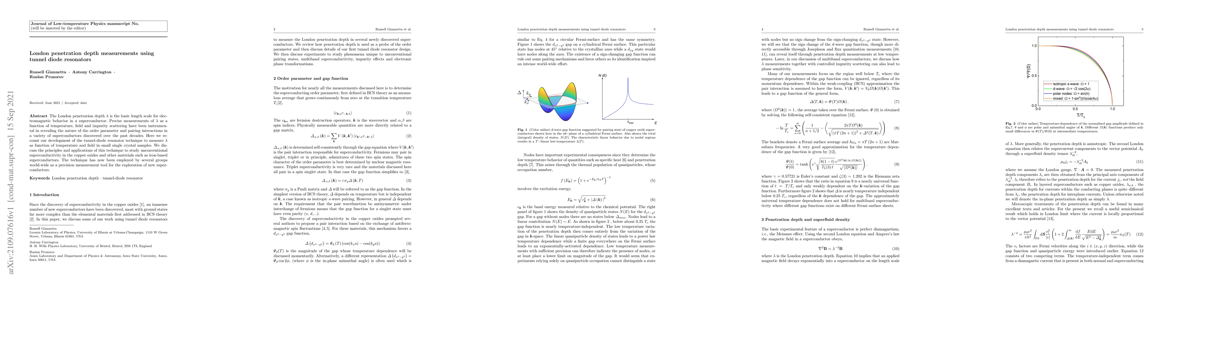 Thumbnail for London penetration depth measurements using tunnel diode resonators