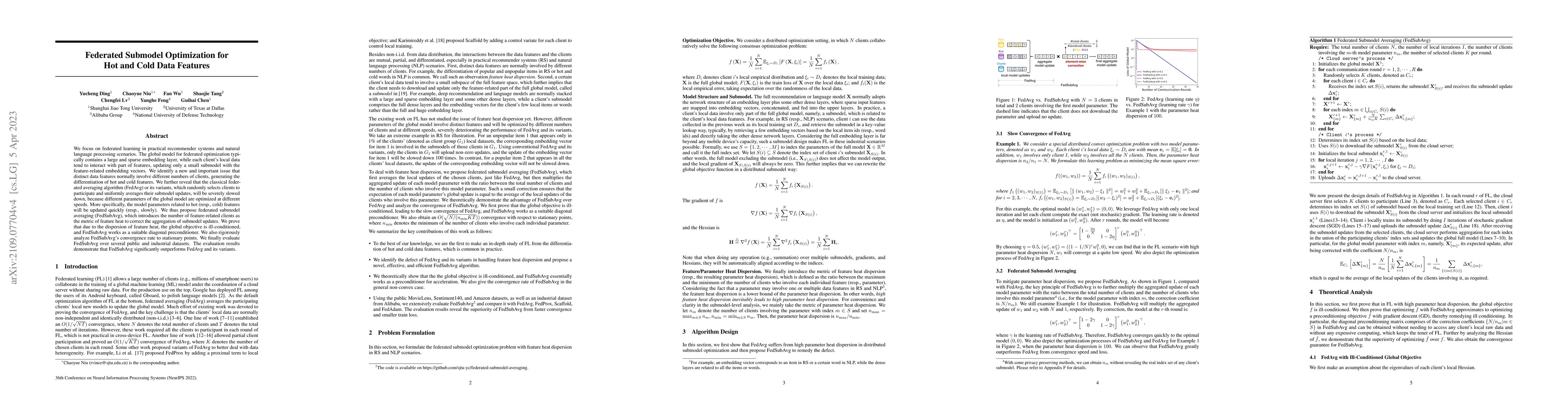Thumbnail for Federated Submodel Optimization for Hot and Cold Data Features