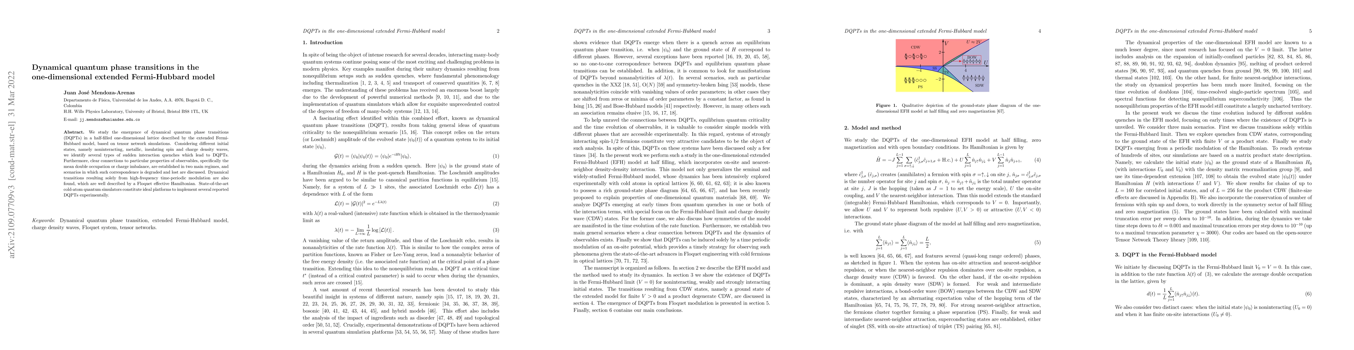 Thumbnail for Dynamical quantum phase transitions in the one-dimensional extended
  Fermi-Hubbard model