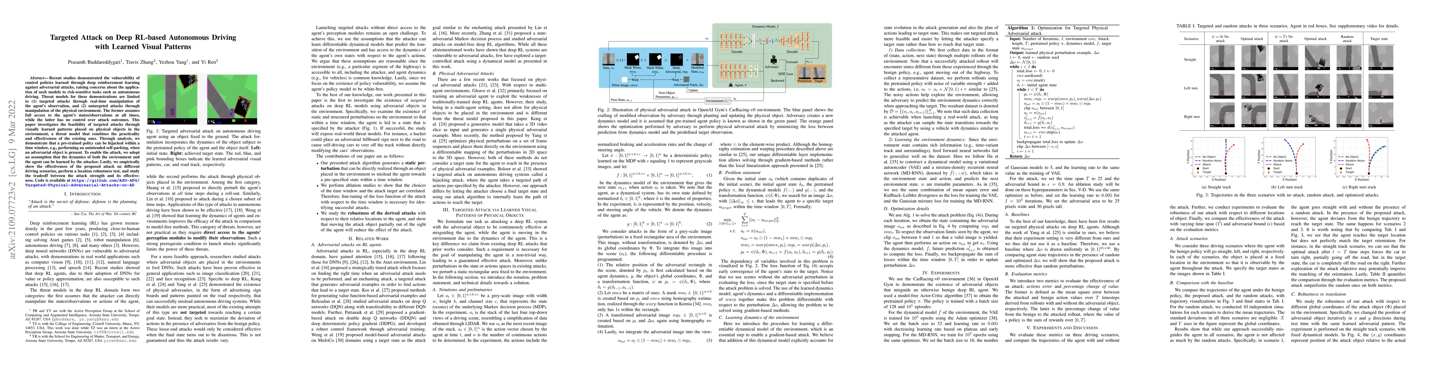Thumbnail for Targeted Attack on Deep RL-based Autonomous Driving with Learned Visual
  Patterns