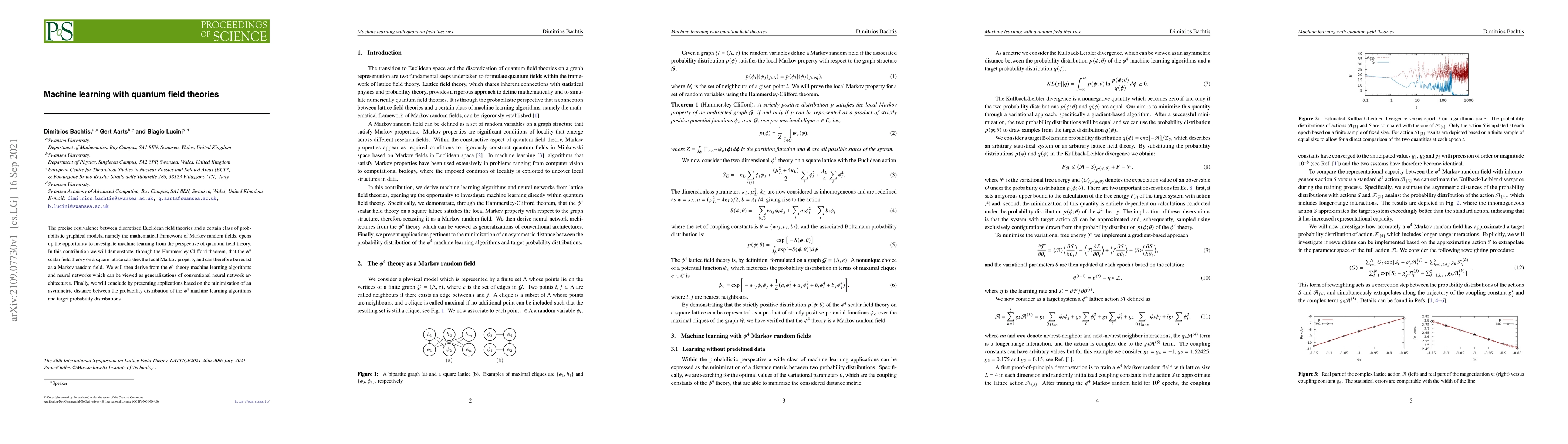 Thumbnail for Machine learning with quantum field theories