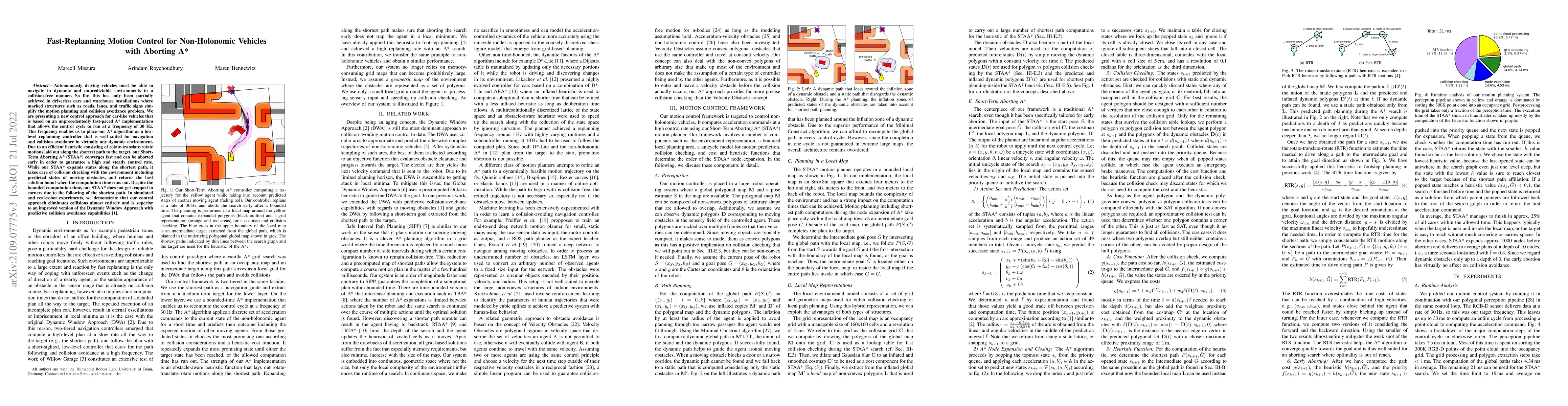 Thumbnail for Fast-Replanning Motion Control for Non-Holonomic Vehicles with Aborting
  A*