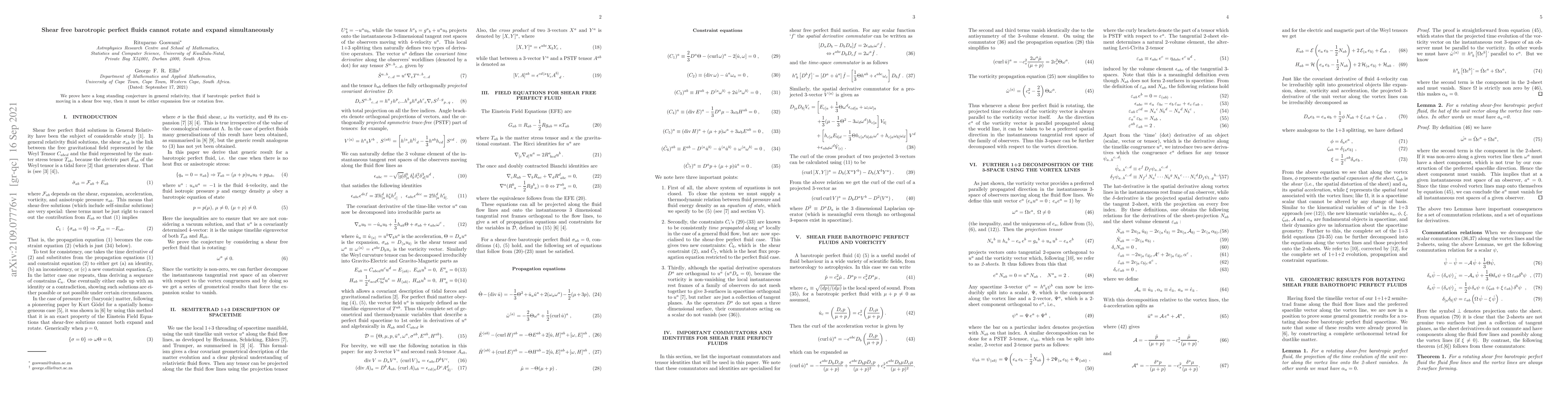 Thumbnail for Shear free barotropic perfect fluids cannot rotate and expand
  simultaneously