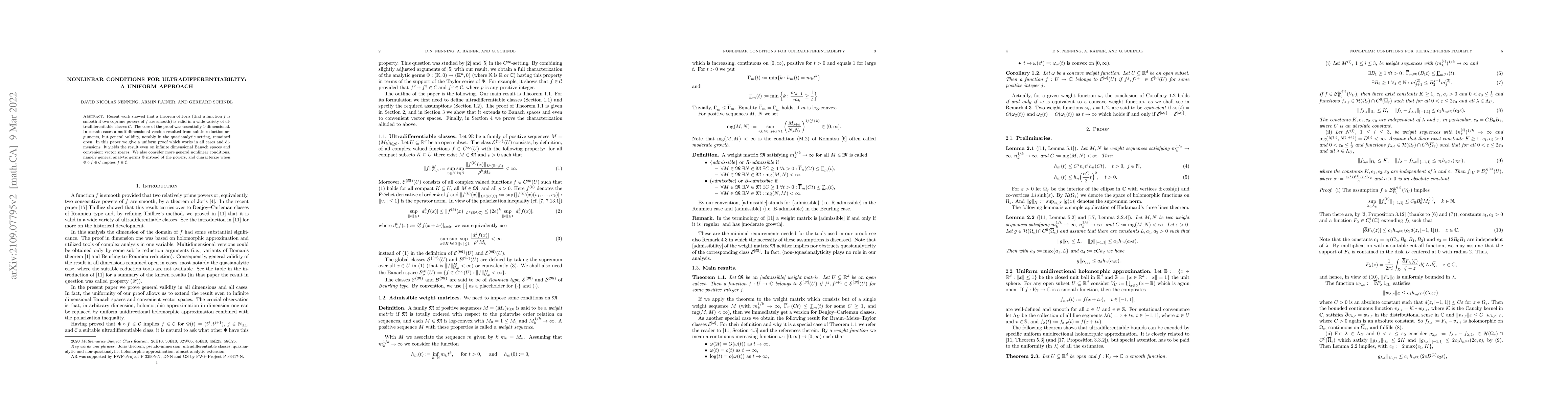 Thumbnail for Nonlinear conditions for ultradifferentiability: a uniform approach